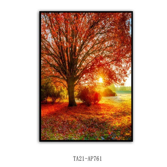 Tree Leaves Leaf Golden Yellow Custom Canvas Wall Art Painting Cheap Home Hotel Decor Framed Picture Printing Hanging Wall Art