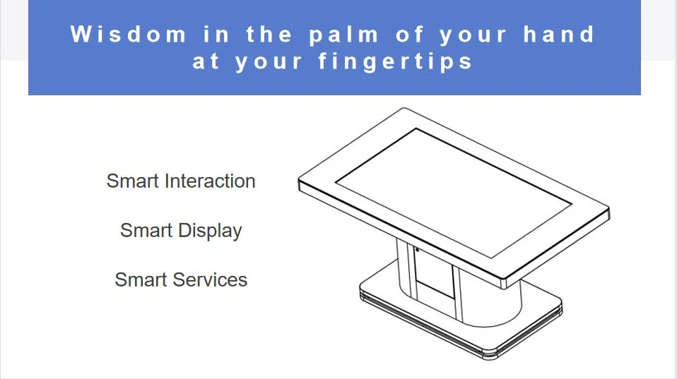 43/55inch Coffee Conference Game Advertising Display Interactive Touch Monitor Screen Table