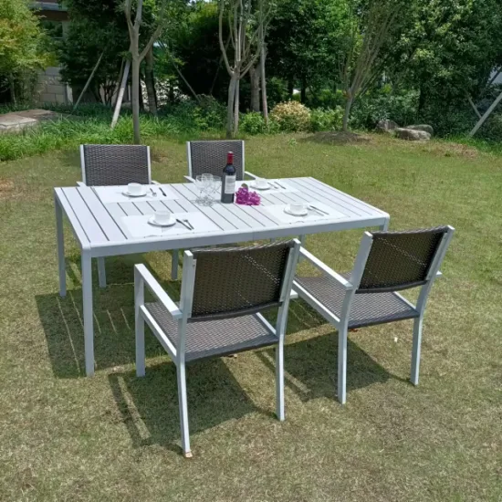 Conjunto de 3 peças de móveis de pátio externo com mesa de centro para jardim e bistrô