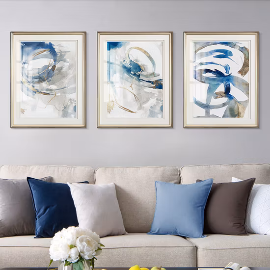 Pacote com 4 molduras abstratas emolduradas pretas colagens para decoração de parede para decoração de casa